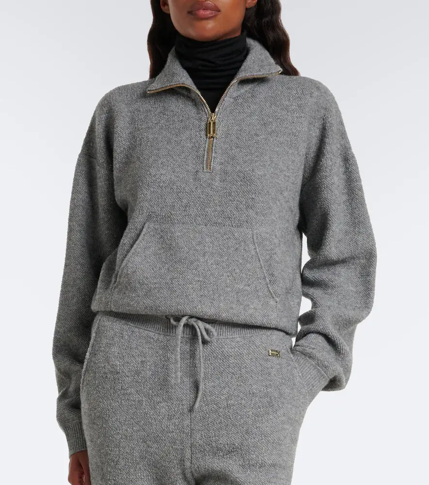 Victoria Beckham Wool and cashmere half-zip sweater | Thumbnail 2 Victoria Beckham Wool and cashmere half-zip sweater | Thumbnail 2