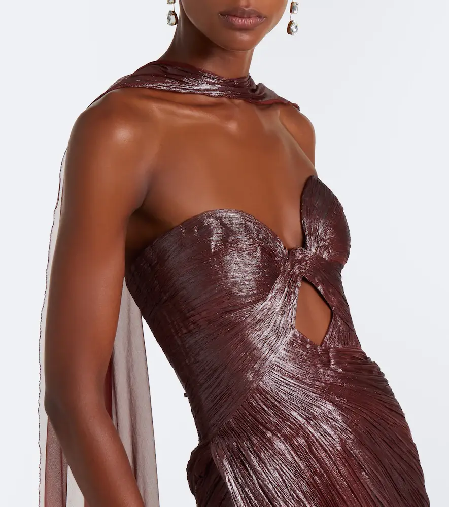 Maria Lucia Hohan Zephyra scarf-detail silk bustier gown | Thumbnail 4