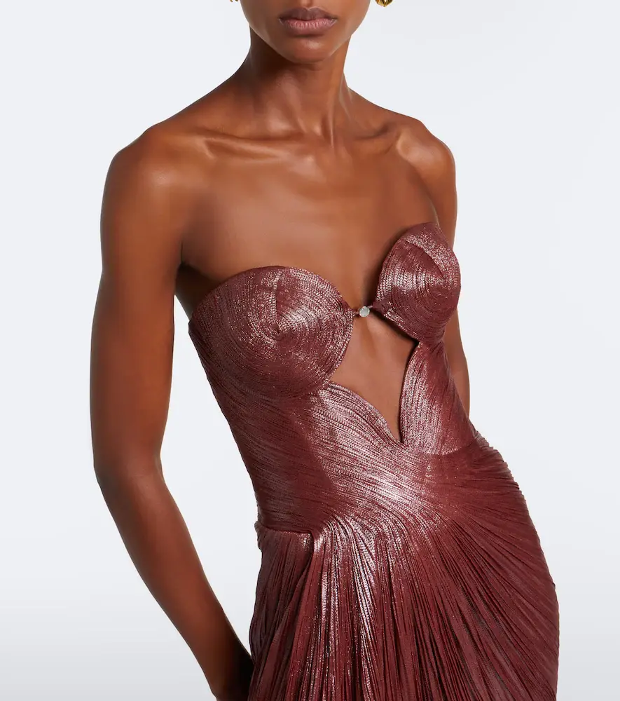 Maria Lucia Hohan Huda metallic corset gown | Thumbnail 3