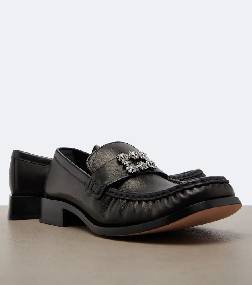 Roger Vivier Viv Moc embellished leather loafers | Thumbnail 3 Roger Vivier Viv Moc embellished leather loafers | Thumbnail 3