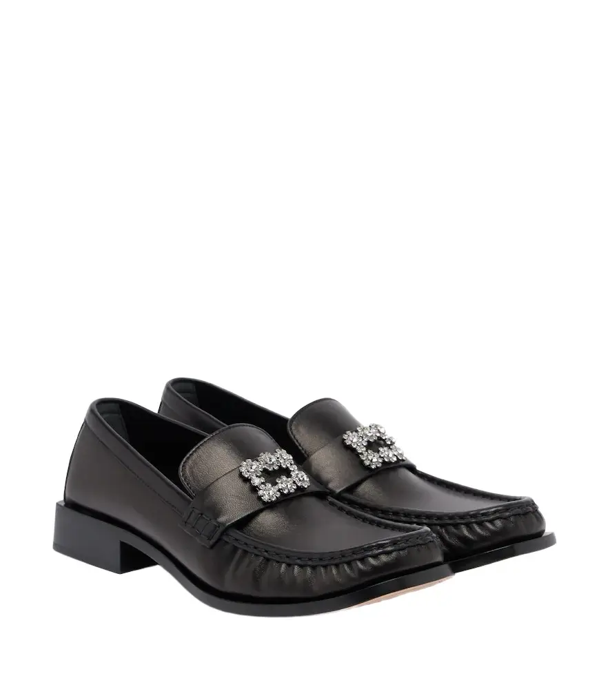 Roger Vivier Viv Moc embellished leather loafers | Image 1 Roger Vivier Viv Moc embellished leather loafers | Image 1