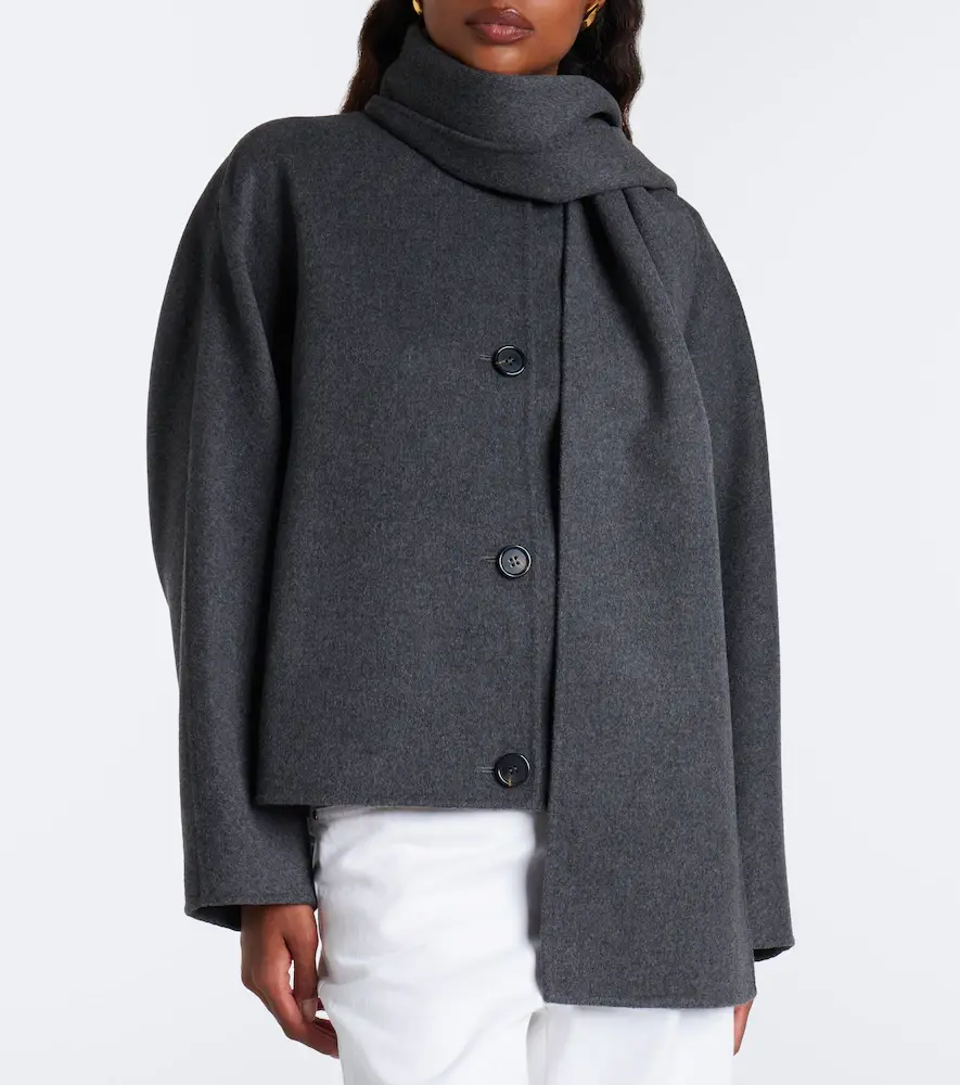 'S Max Mara 'S Max Mara Scarf-detail virgin wool jacket | Thumbnail 3