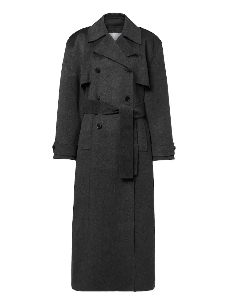 The Frankie Shop Nikola belted wool and cashmere coat