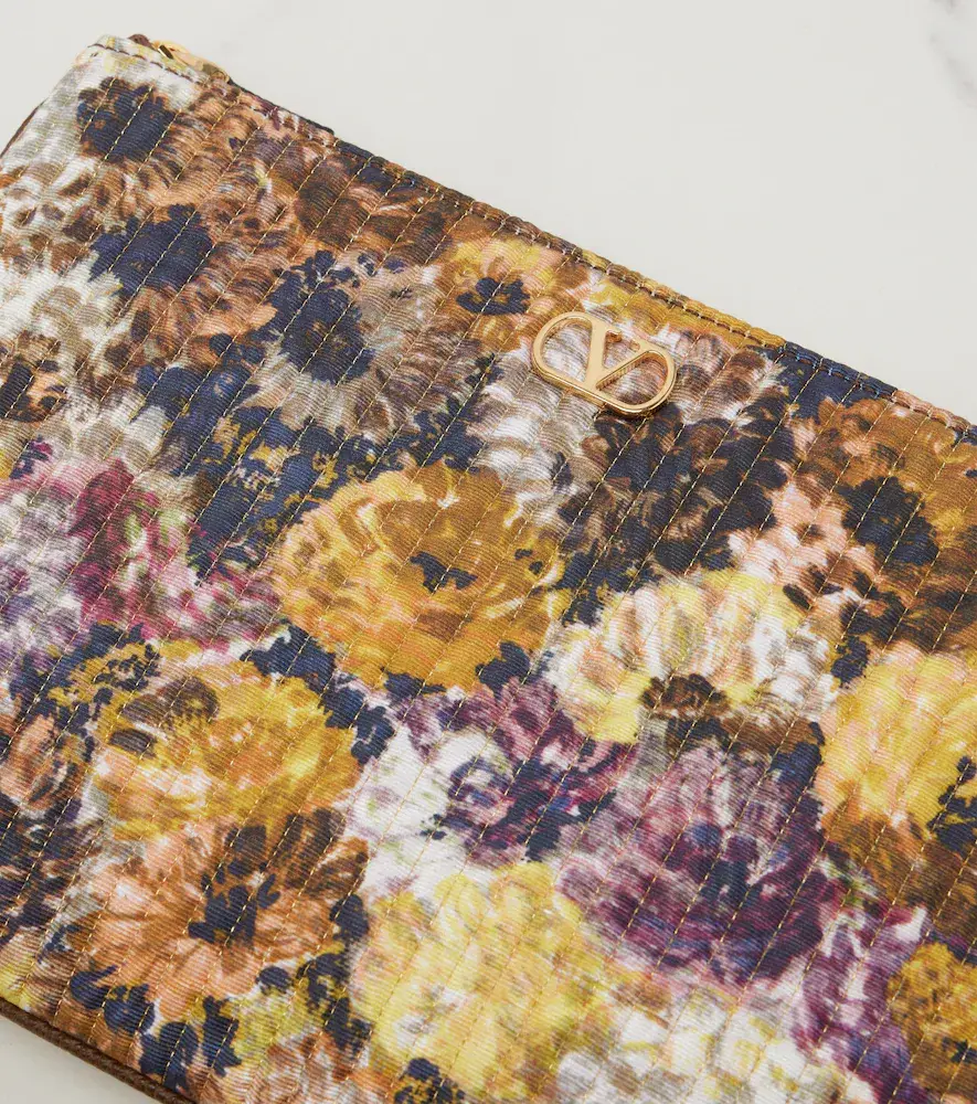 Valentino Garavani VLogo Small floral jacquard pouch | Thumbnail 2