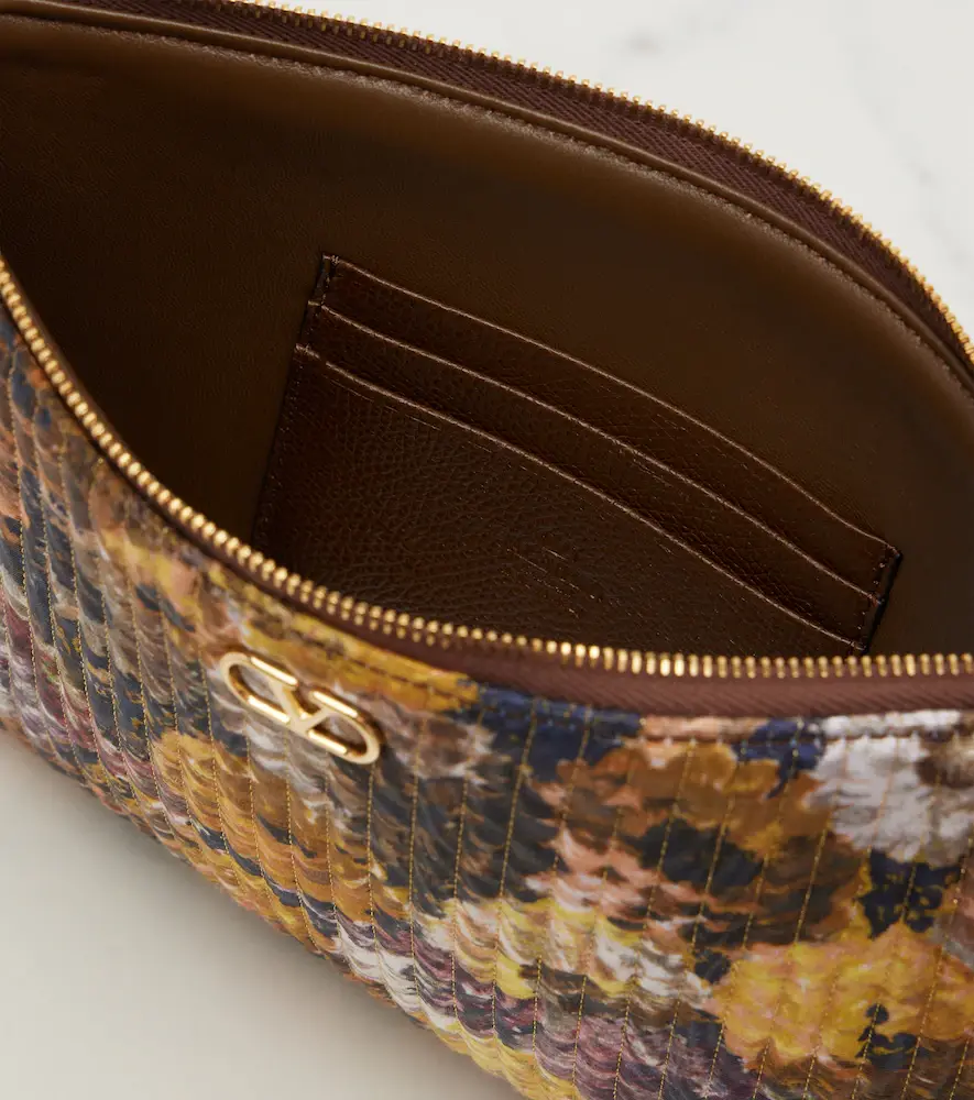 Valentino Garavani VLogo Small floral jacquard pouch | Thumbnail 4