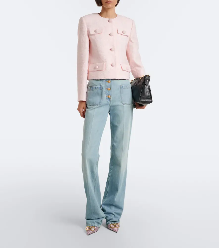 Valentino Garavani VLogo floral leather-trimmed slingback pumps | Thumbnail 6 Valentino Garavani VLogo floral leather-trimmed slingback pumps | Thumbnail 6