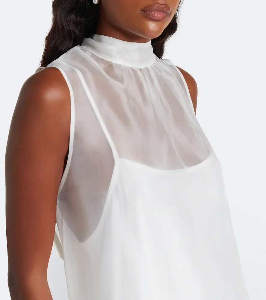 Staud Albee feather-trimmed silk minidress | Thumbnail 4
