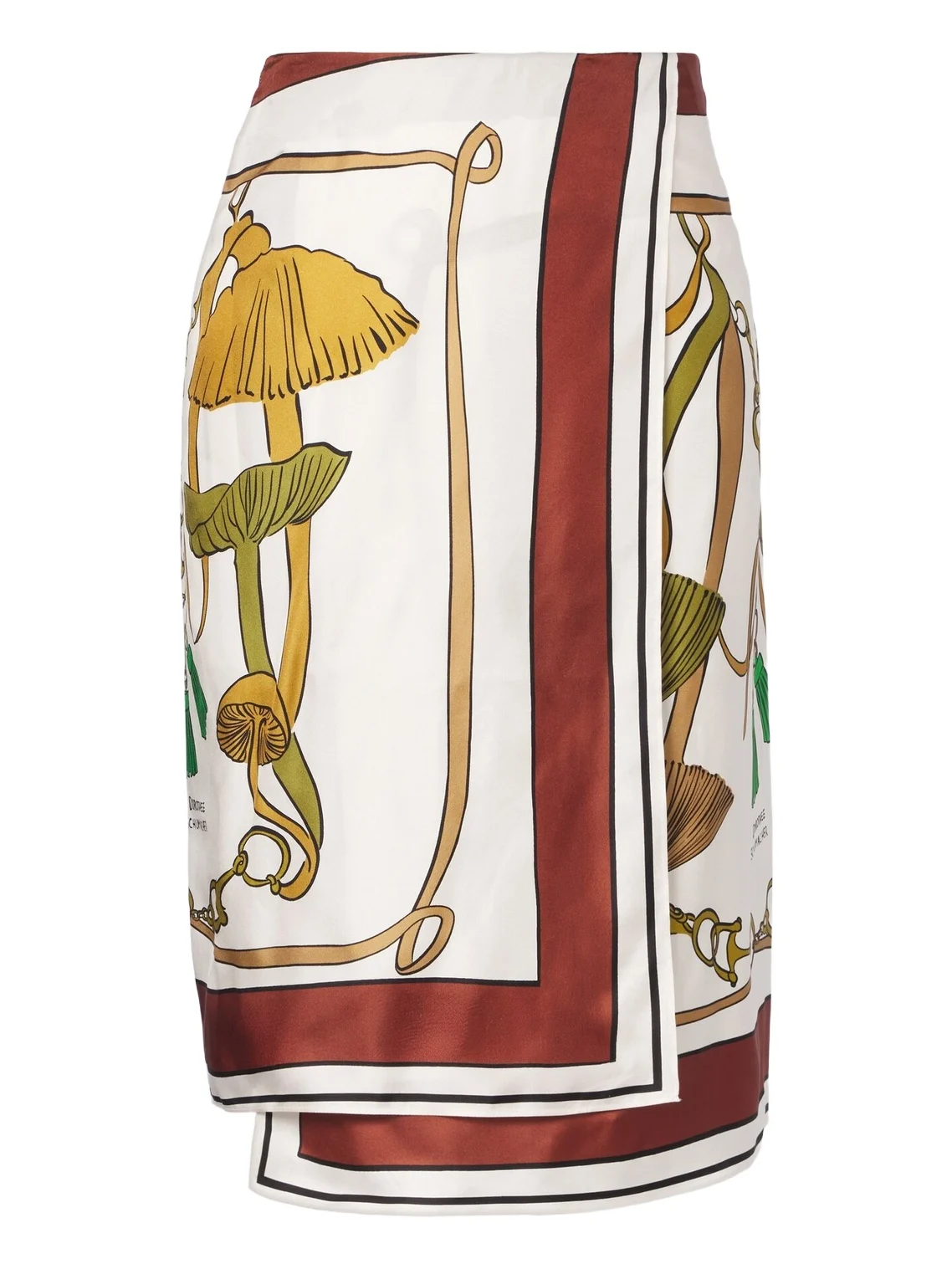 Cosmic Funghi printed silk twill wrap skirt Cosmic Funghi printed silk twill wrap skirt