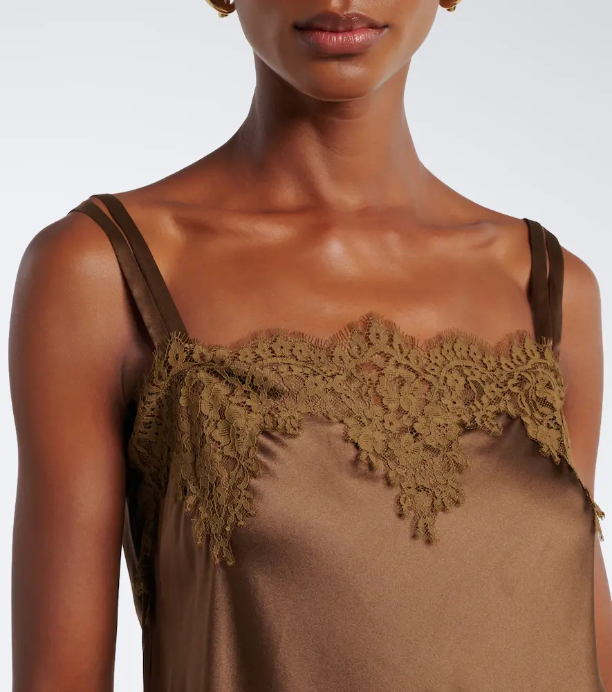 Dorothee Schumacher Sense of Shine lace-trimmed silk-blend camisole | Thumbnail 2