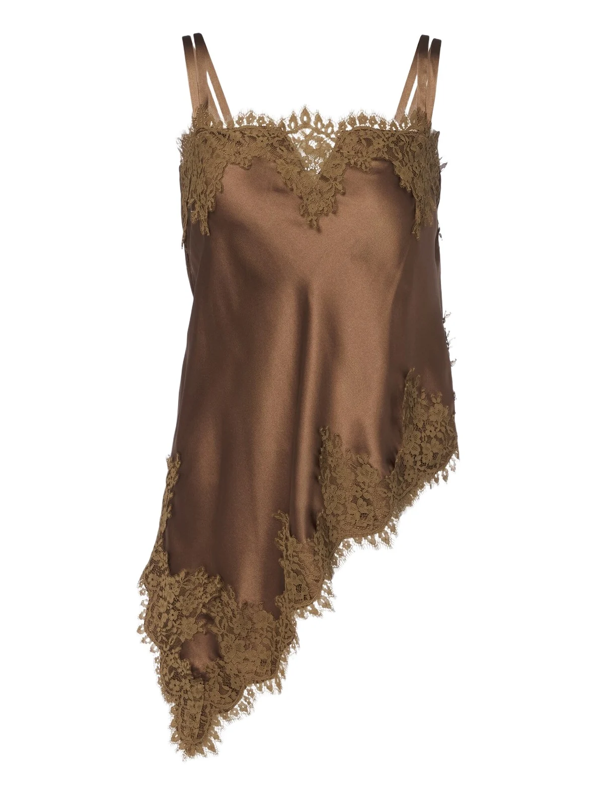 Sense of Shine lace-trimmed silk-blend camisole
