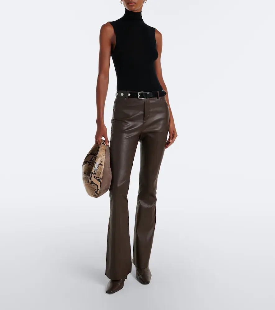 Vince Leather flared pants | Thumbnail 2
