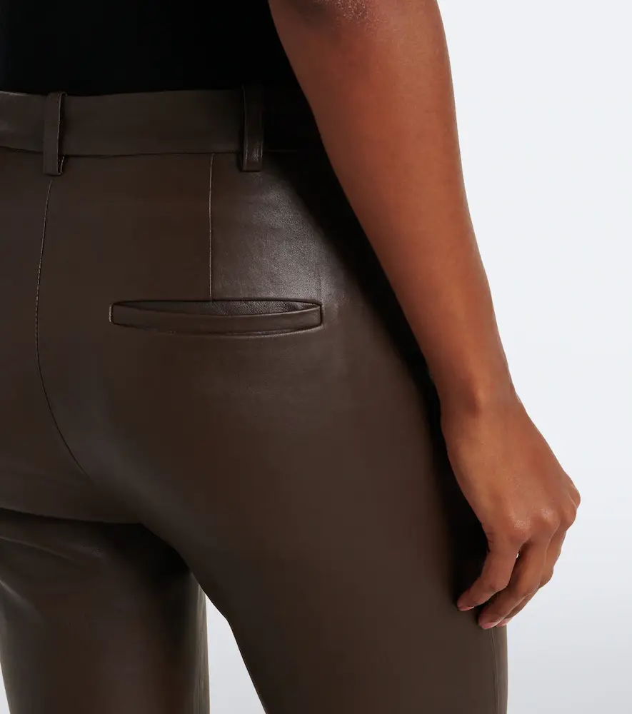 Vince Leather flared pants | Thumbnail 4