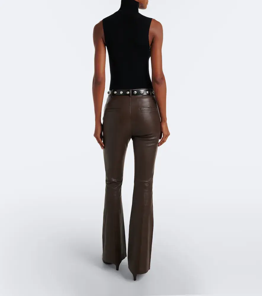 Vince Leather flared pants | Thumbnail 6