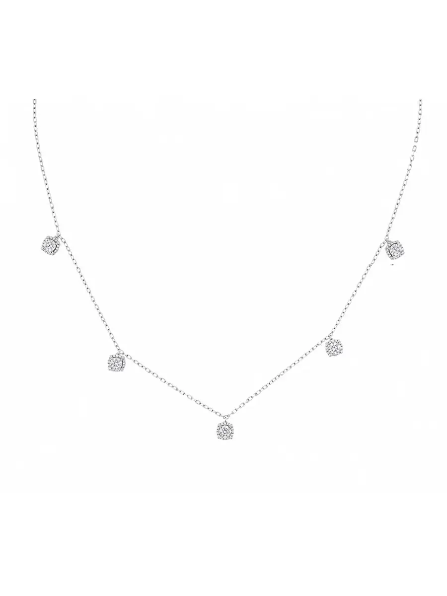 Wish Fine Jewelry 0.70ct Diamond 18K Gold Illusion Stationed Drop Necklace | Image 1 Wish Fine Jewelry 0.70ct Diamond 18K Gold Illusion Stationed Drop Necklace | Image 1