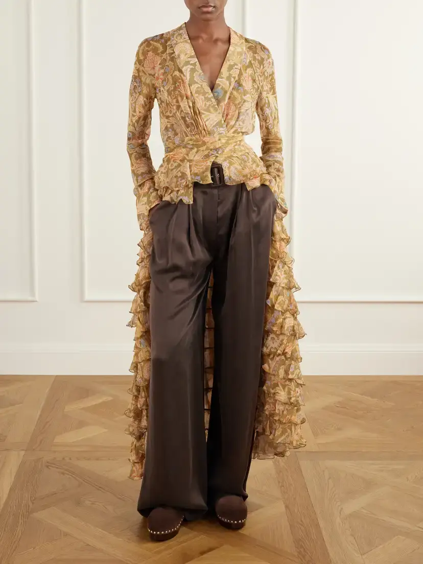 Zimmermann Valiant Tiered Ruffled Floral-print Silk-chiffon Wrap Maxi Dress | Thumbnail 2