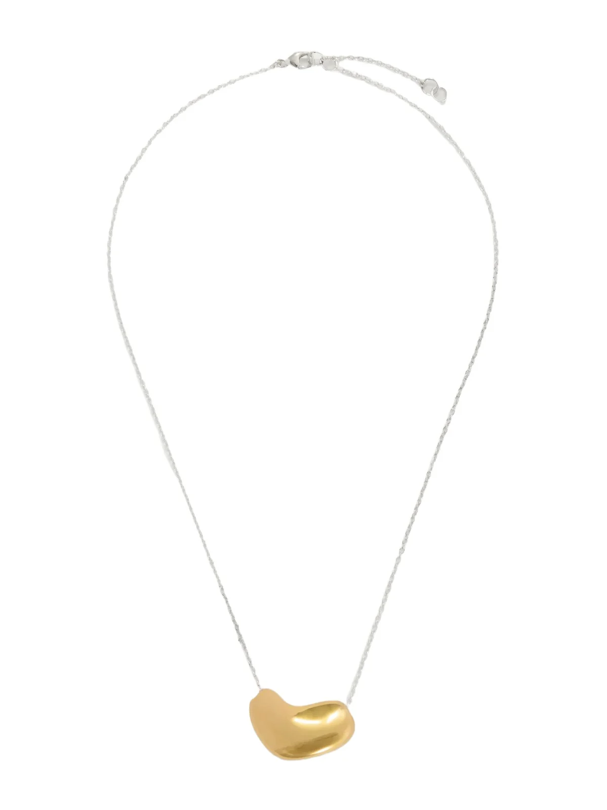 18-karat Gold-pleated Sterling Silver Pendant Necklace