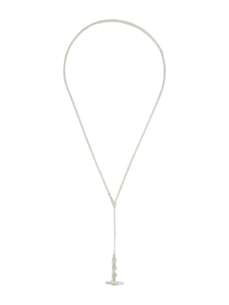 Loren Stewart Lunette Barbell Sterling Silver And Topaz Necklace | Image 1 Loren Stewart Lunette Barbell Sterling Silver And Topaz Necklace | Image 1