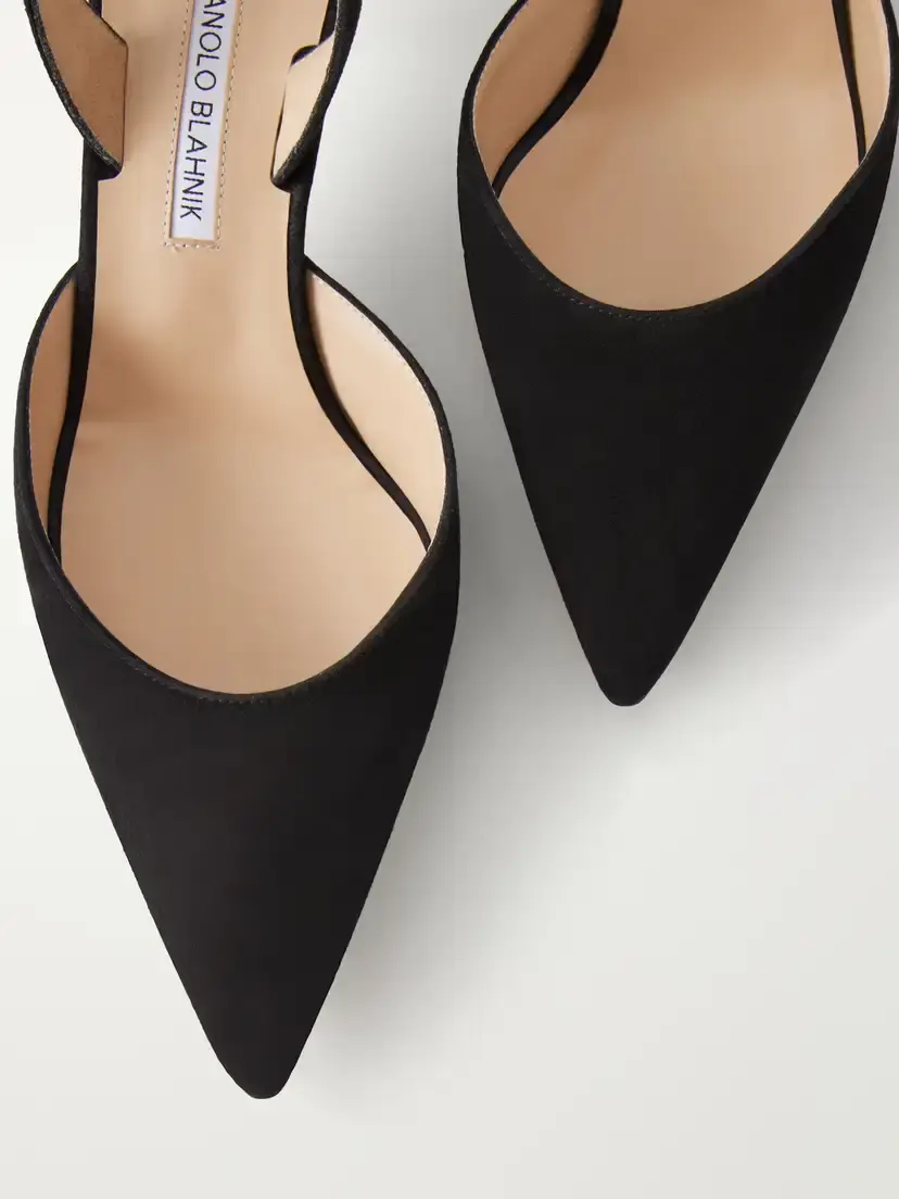 Manolo Blahnik Carolyne 50 Suede Slingback Pumps | Thumbnail 5