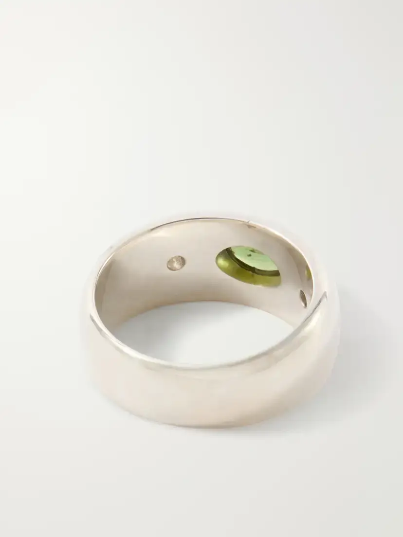 Loren Stewart Gentry Sterling Silver, Tourmaline And Diamond Ring - Green | Thumbnail 3 Loren Stewart Gentry Sterling Silver, Tourmaline And Diamond Ring - Green | Thumbnail 3