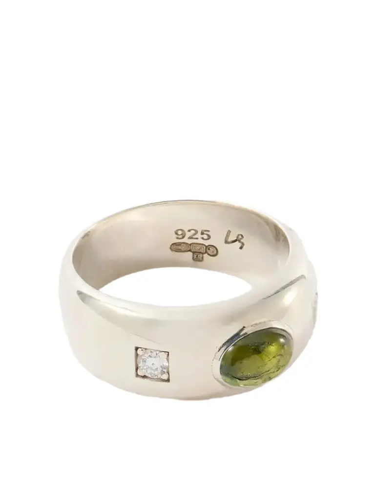Loren Stewart Gentry Sterling Silver, Tourmaline And Diamond Ring | Image 1 Loren Stewart Gentry Sterling Silver, Tourmaline And Diamond Ring | Image 1