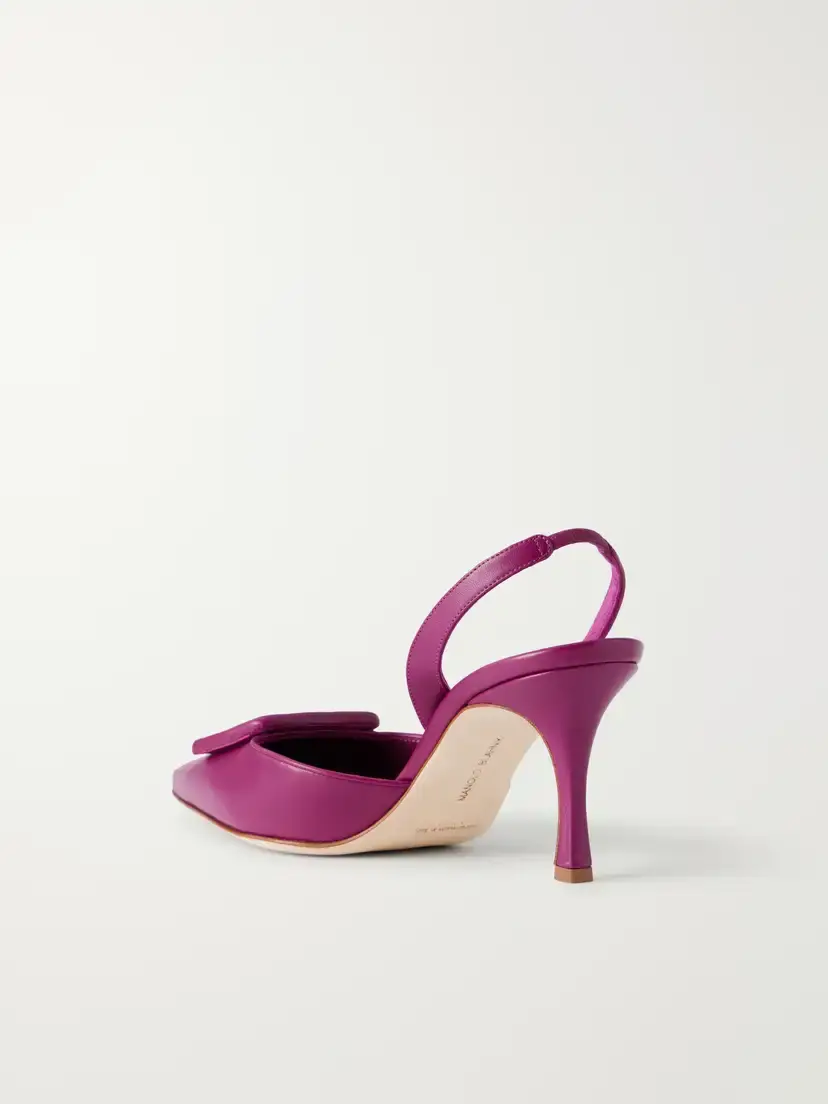Manolo Blahnik Maysli 70 Buckle-detailed Slingback Pumps | Thumbnail 3 Manolo Blahnik Maysli 70 Buckle-detailed Slingback Pumps | Thumbnail 3