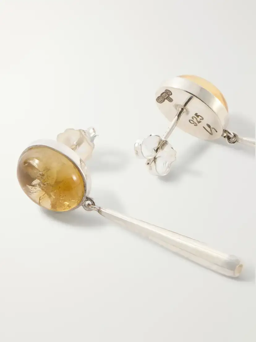 Loren Stewart Cousteau Sterling Silver And Citrine Earrings - Yellow | Thumbnail 3 Loren Stewart Cousteau Sterling Silver And Citrine Earrings - Yellow | Thumbnail 3