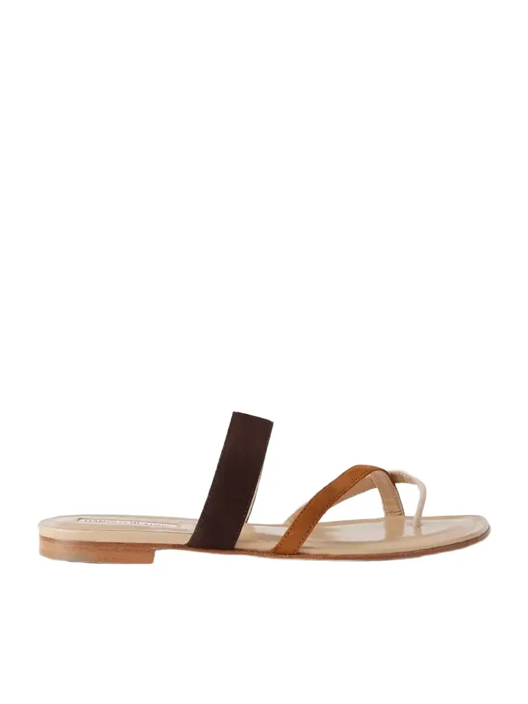 Manolo Blahnik Susastri Suede Sandals