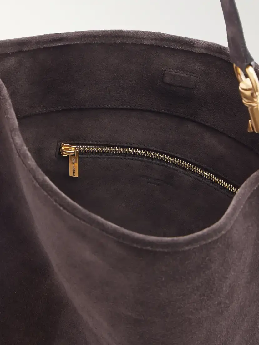 Nili Lotan Asher Fringed-trimmed Suede Shoulder Bag | Thumbnail 6