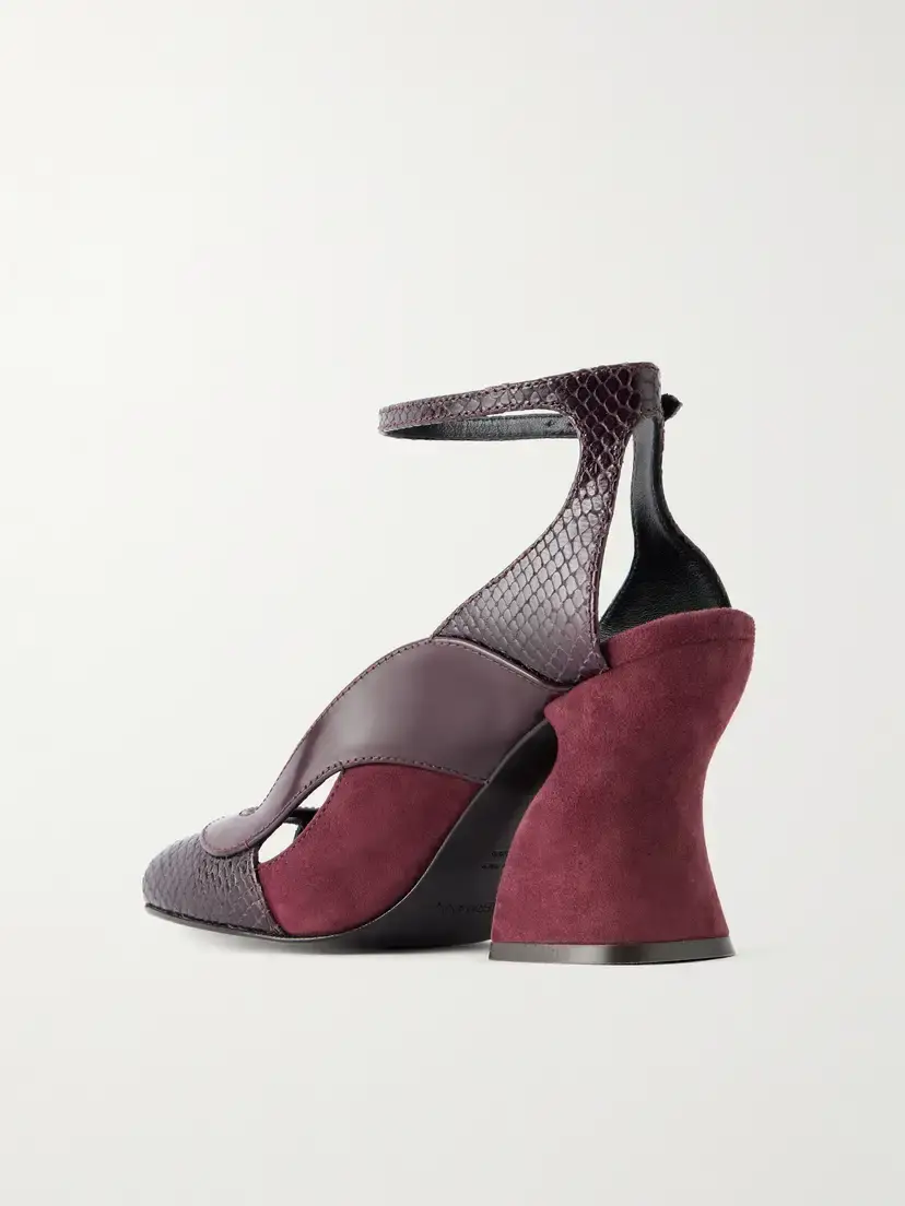 Zimmermann Marvi 75 Suede, Snake-effect And Smooth Leather Sandals | Thumbnail 3 Zimmermann Marvi 75 Suede, Snake-effect And Smooth Leather Sandals | Thumbnail 3