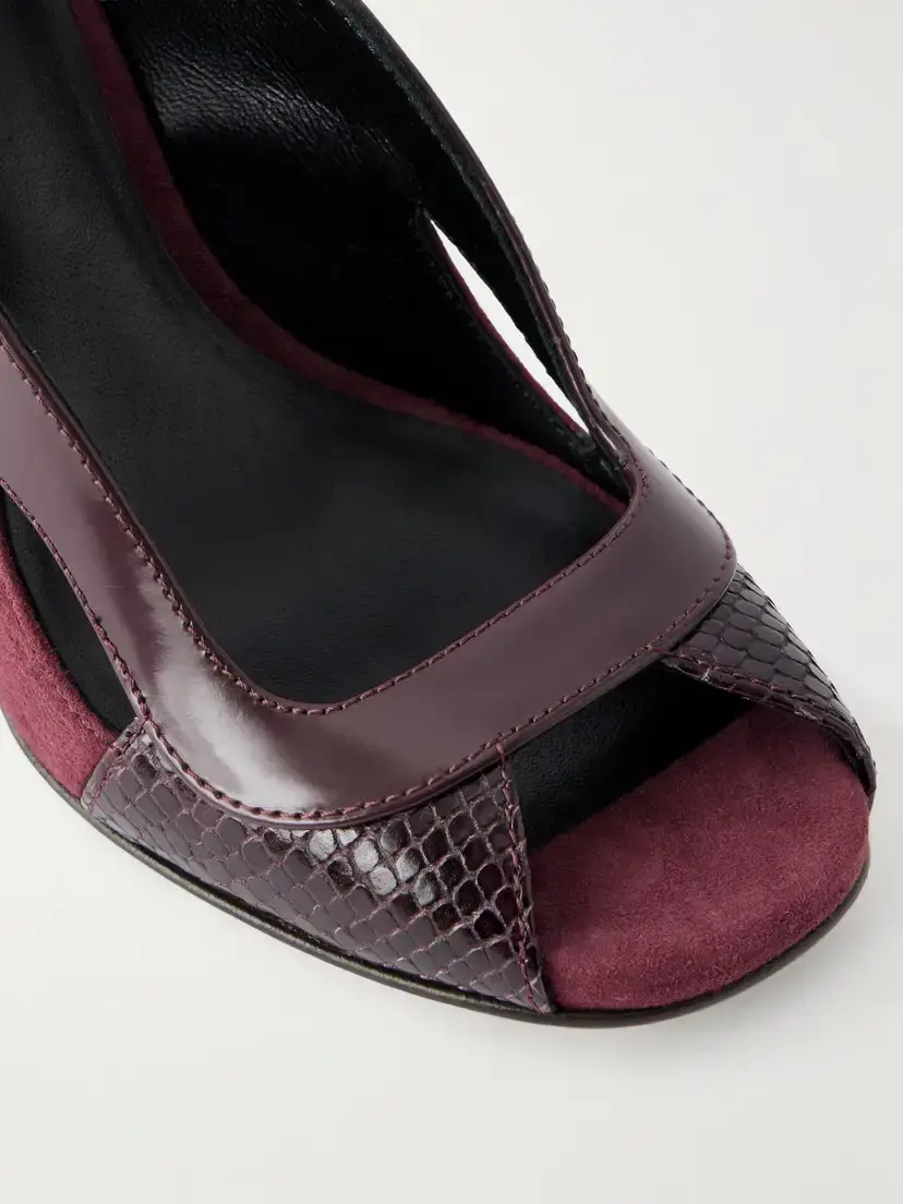 Zimmermann Marvi 75 Suede, Snake-effect And Smooth Leather Sandals | Thumbnail 5 Zimmermann Marvi 75 Suede, Snake-effect And Smooth Leather Sandals | Thumbnail 5