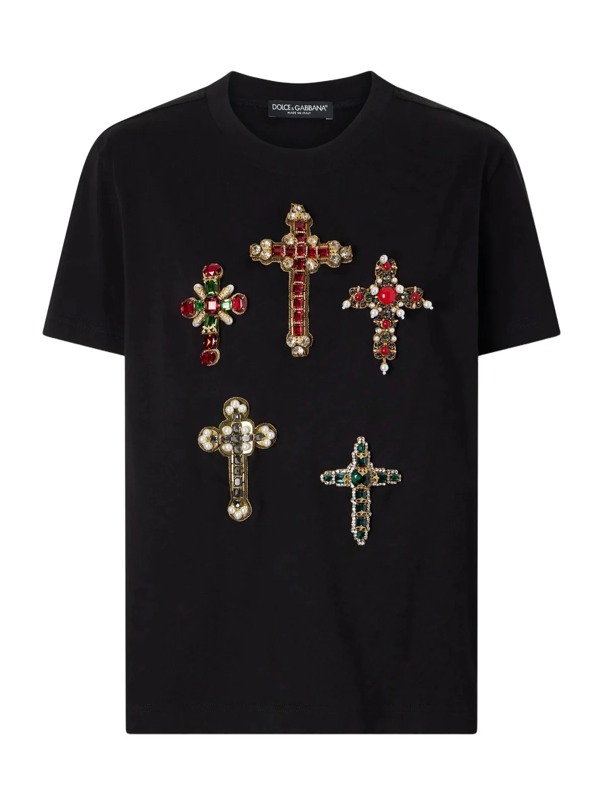 Dolce & Gabbana Embellished Cotton-jersey T-shirt