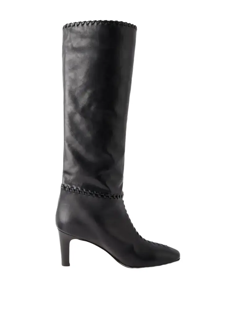 Alchemy 75 Whipstitched Leather Knee Boots