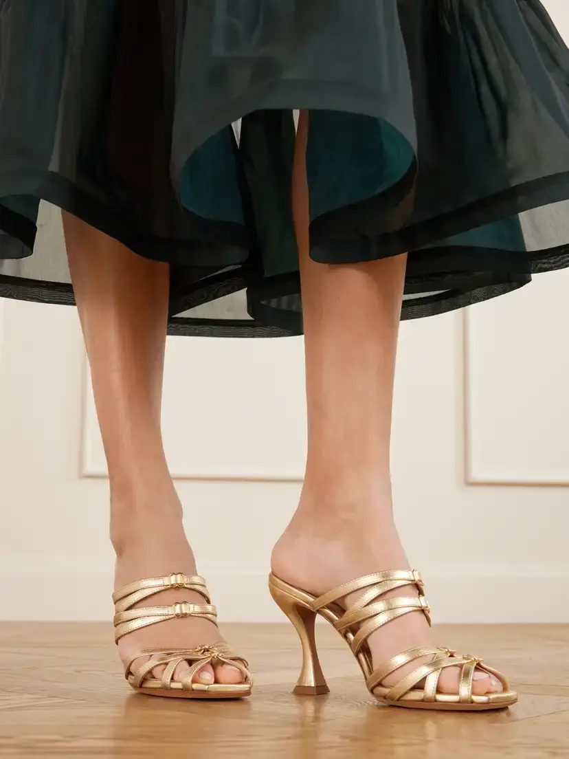 Zimmermann Solstice Metallic Leather Sandals | Thumbnail 2 Zimmermann Solstice Metallic Leather Sandals | Thumbnail 2
