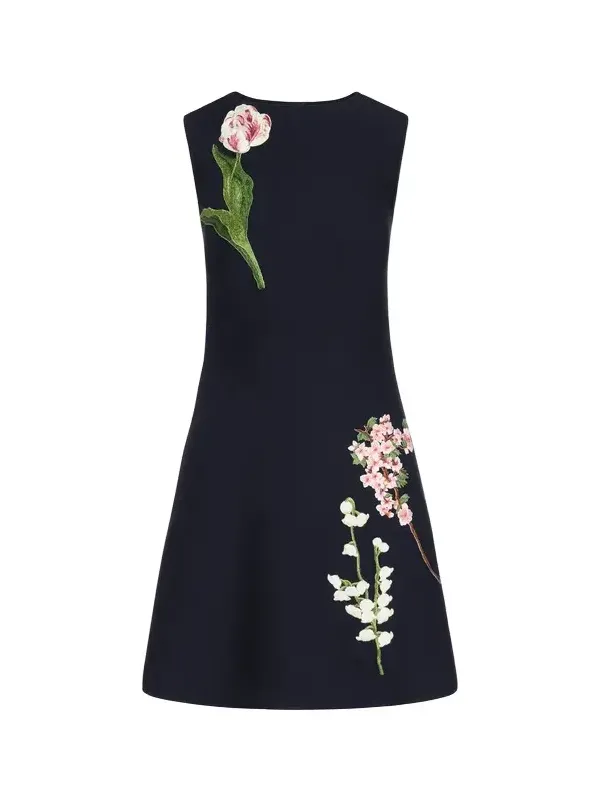 Mixed Botanical Embroidered Dress