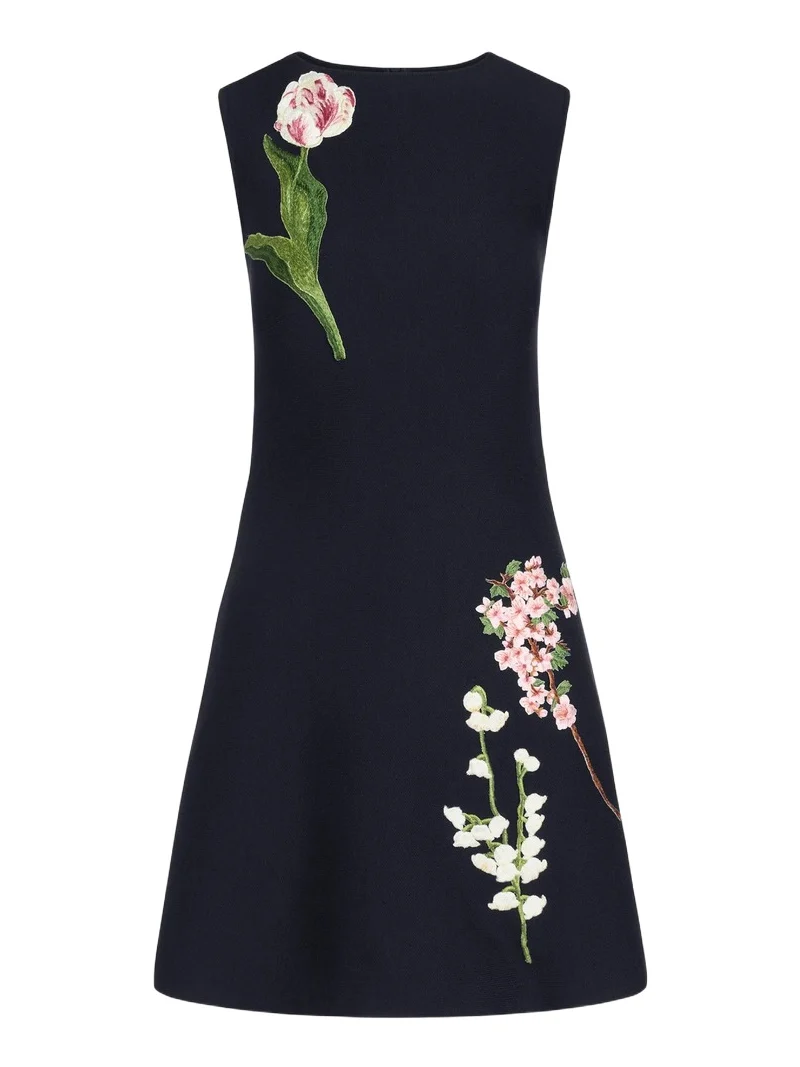 Mixed Botanical Embroidered Dress