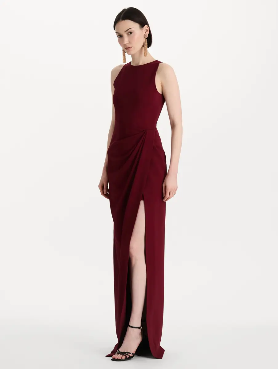 Oscar de la Renta Drape-Detailed Cady Gown | Thumbnail 4 Oscar de la Renta Drape-Detailed Cady Gown | Thumbnail 4
