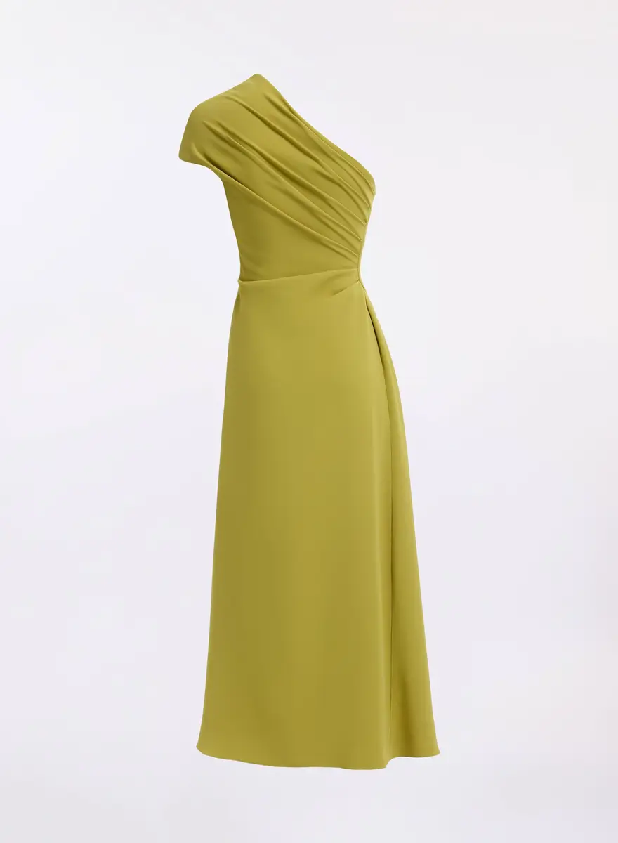 Elie Saab One-Shoulder Cady Midi Dress | Thumbnail 5