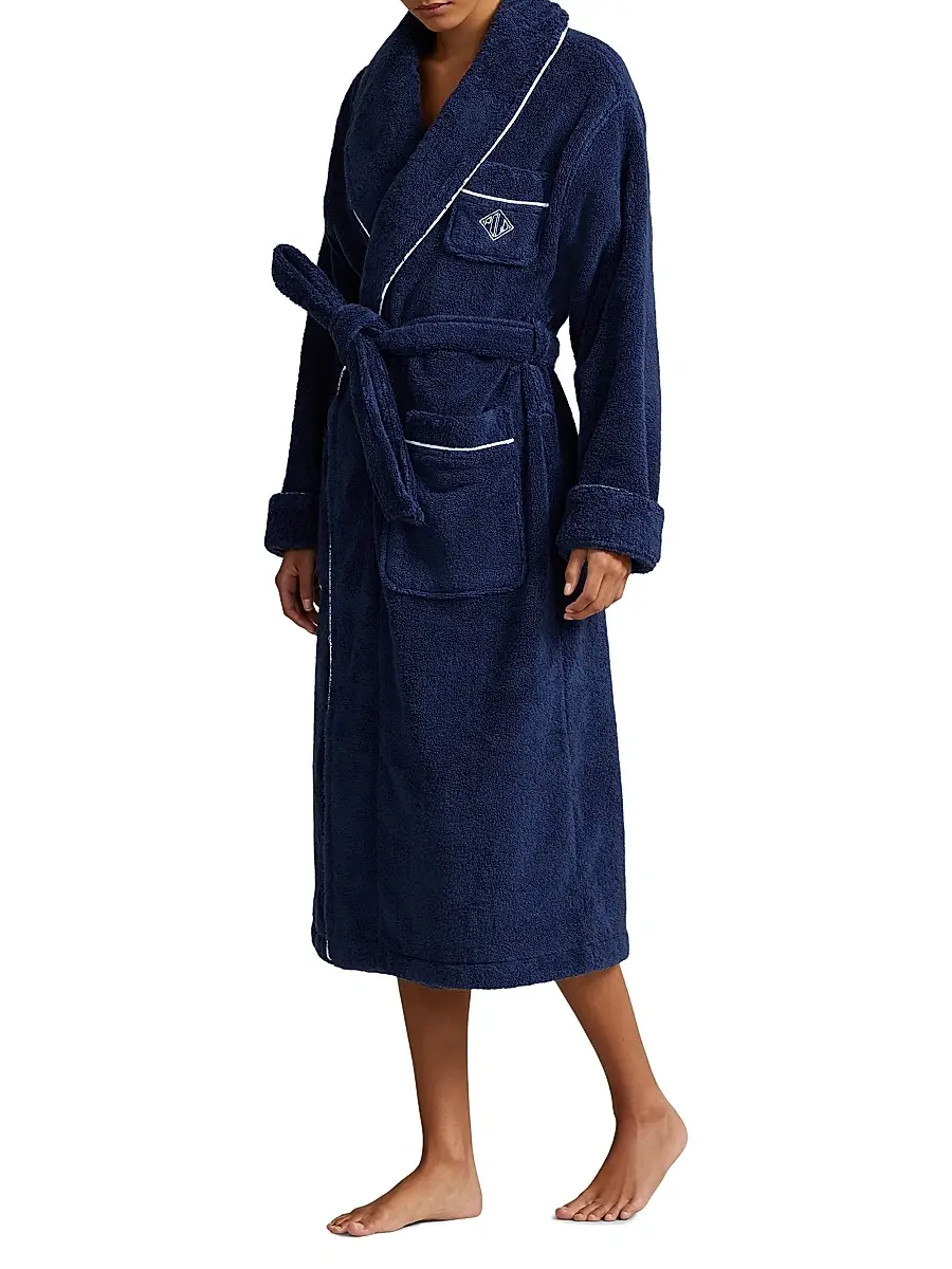 Polo Ralph Lauren Women's Essentials Cotton Robe | Thumbnail 2 Polo Ralph Lauren Women's Essentials Cotton Robe | Thumbnail 2