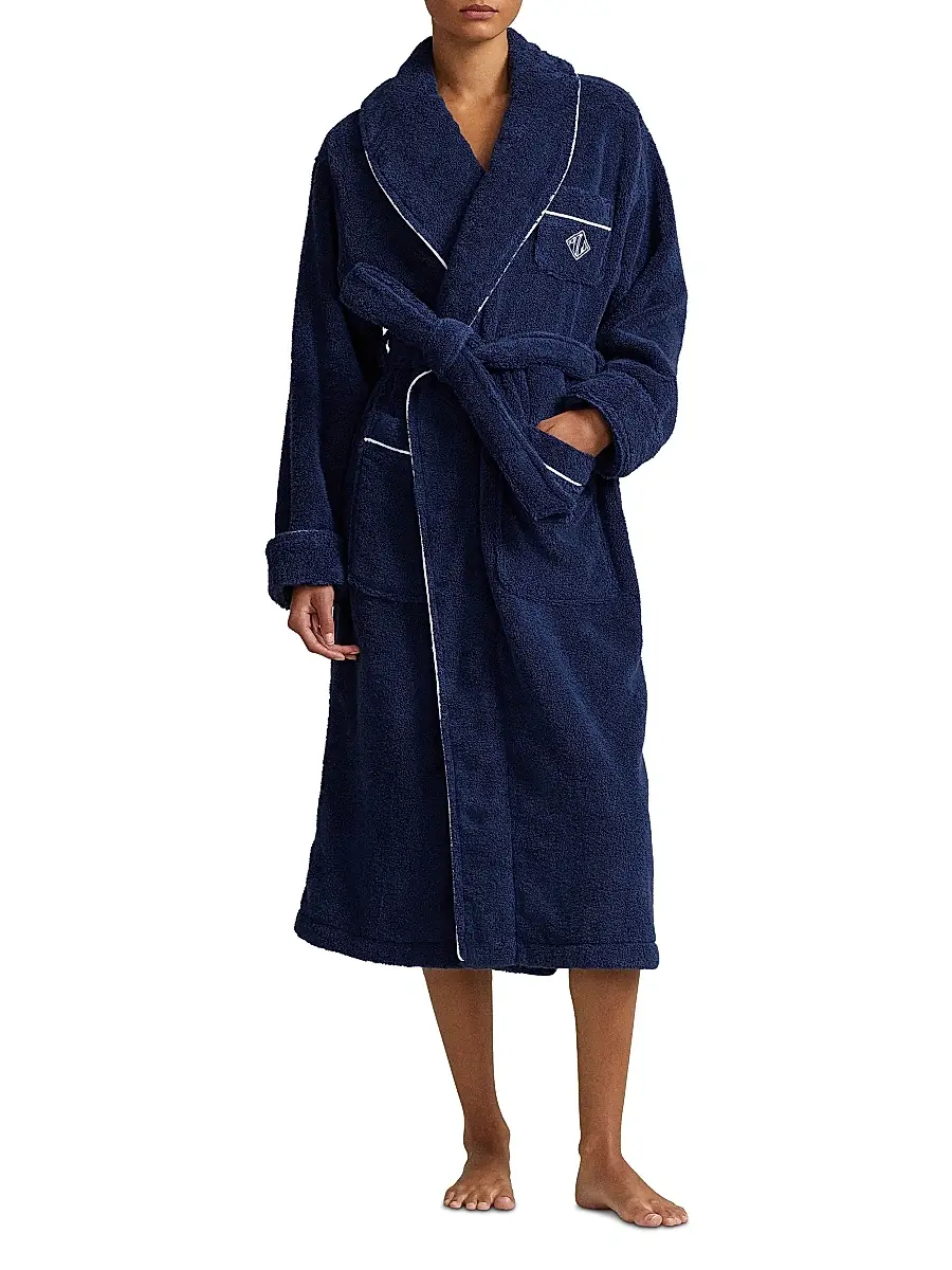 Polo Ralph Lauren Women's Essentials Cotton Robe | Thumbnail 3 Polo Ralph Lauren Women's Essentials Cotton Robe | Thumbnail 3