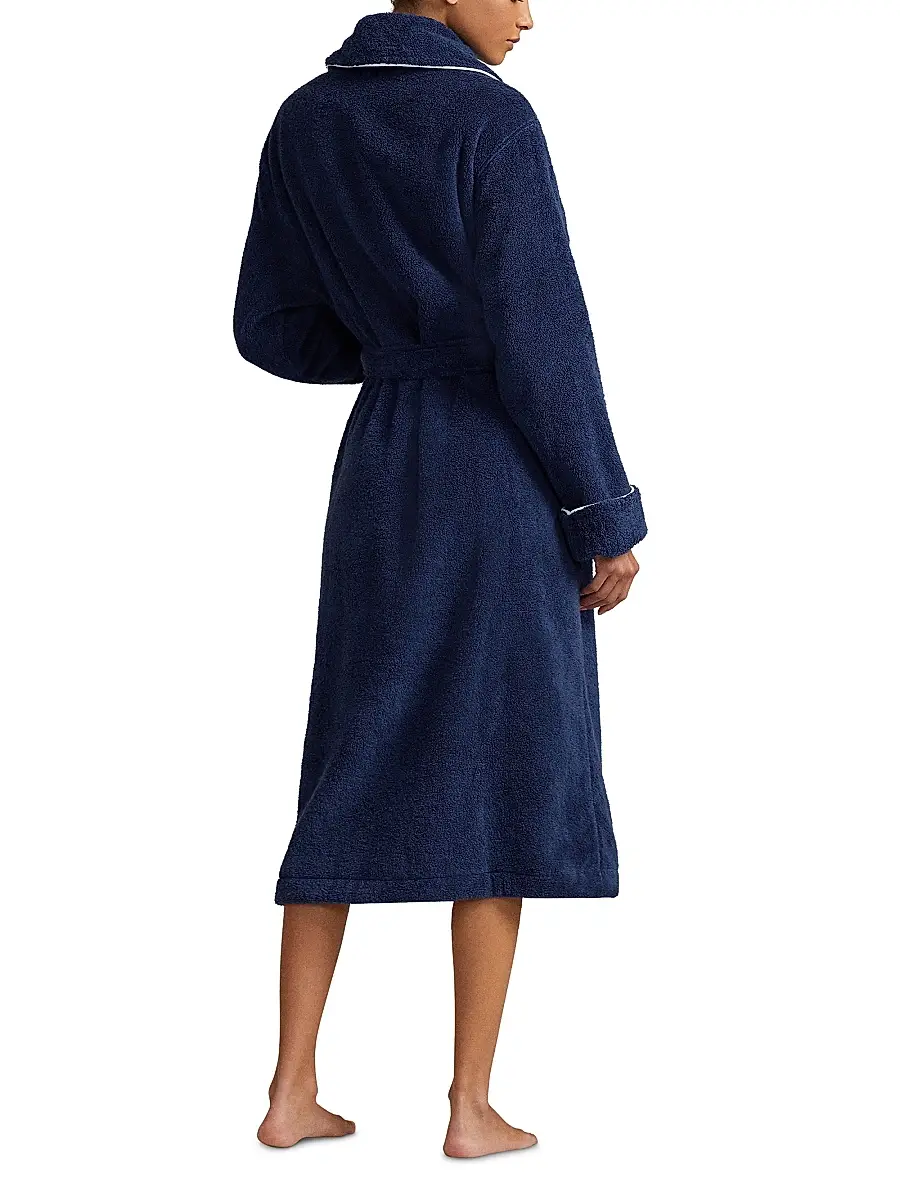 Polo Ralph Lauren Women's Essentials Cotton Robe | Thumbnail 4 Polo Ralph Lauren Women's Essentials Cotton Robe | Thumbnail 4
