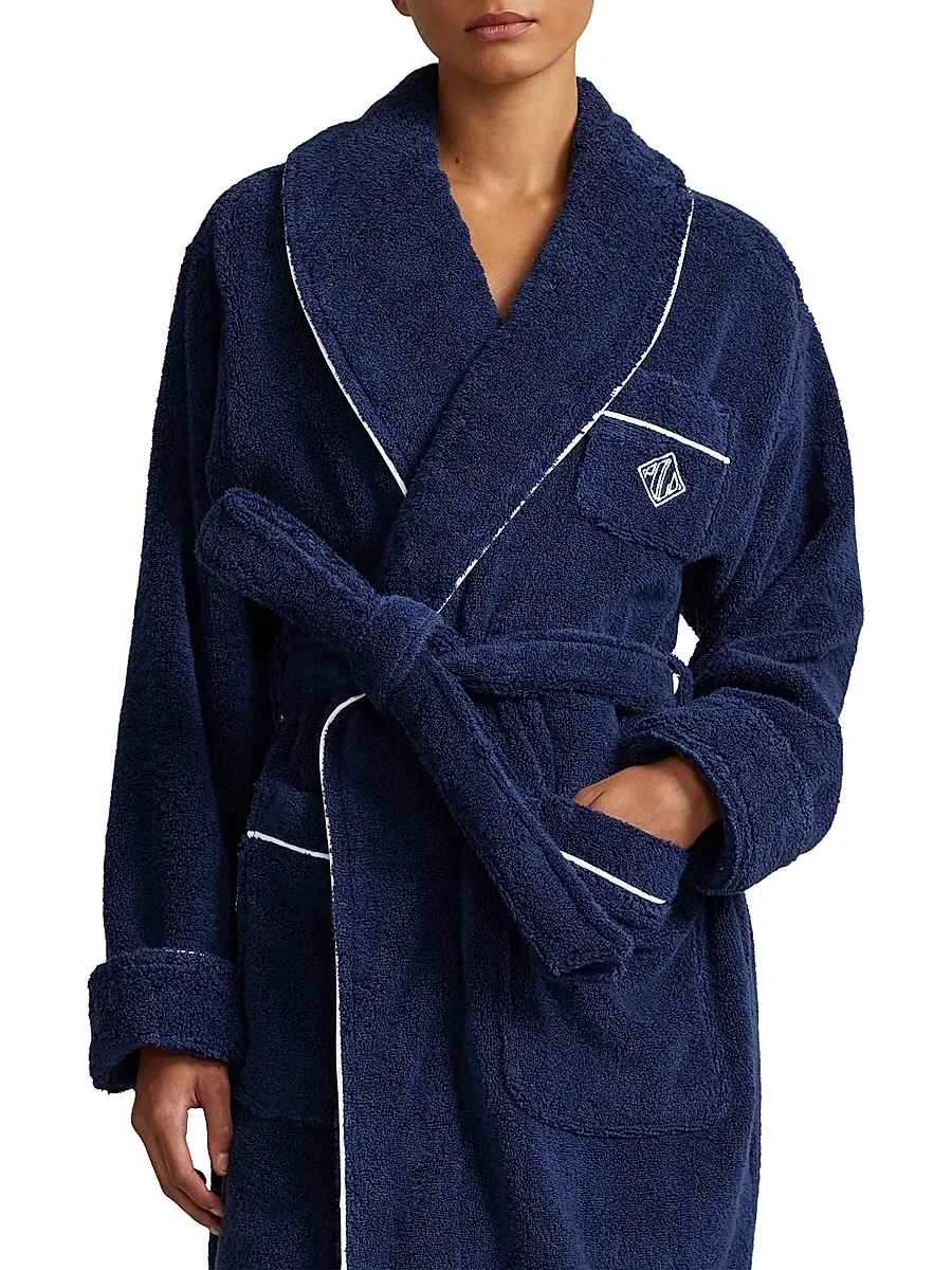 Polo Ralph Lauren Women's Essentials Cotton Robe | Thumbnail 5 Polo Ralph Lauren Women's Essentials Cotton Robe | Thumbnail 5