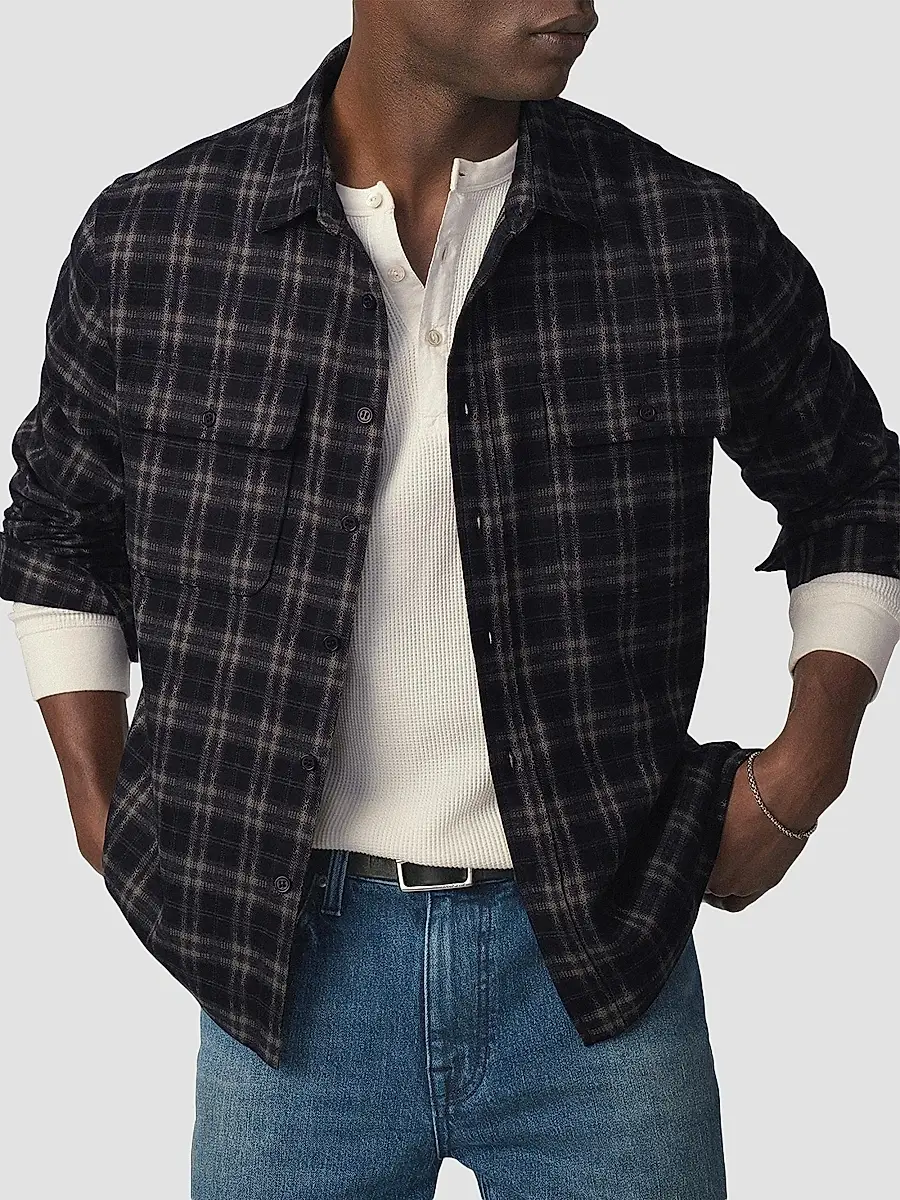 Joe's Jeans Men's Plaid Double Flap Pocket Shirt | Thumbnail 4