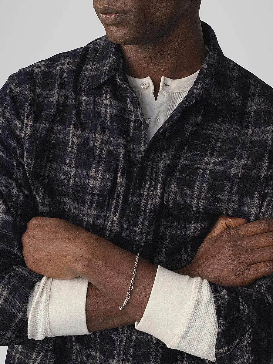 Joe's Jeans Men's Plaid Double Flap Pocket Shirt | Thumbnail 5