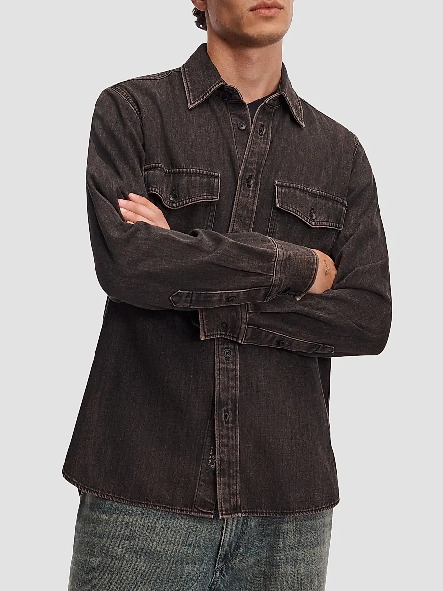 rag & bone Men's Denim Shirt | Thumbnail 4
