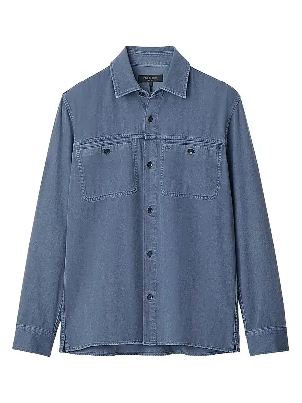 rag & bone Men's Overdyed Cotton Workwear Shirt