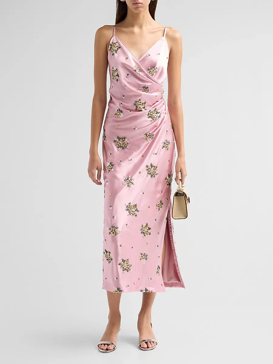 Milly Women's Rae Floral Midi Dress | Thumbnail 2 Milly Women's Rae Floral Midi Dress | Thumbnail 2