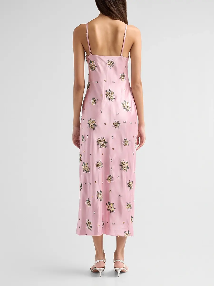 Milly Women's Rae Floral Midi Dress | Thumbnail 3 Milly Women's Rae Floral Midi Dress | Thumbnail 3