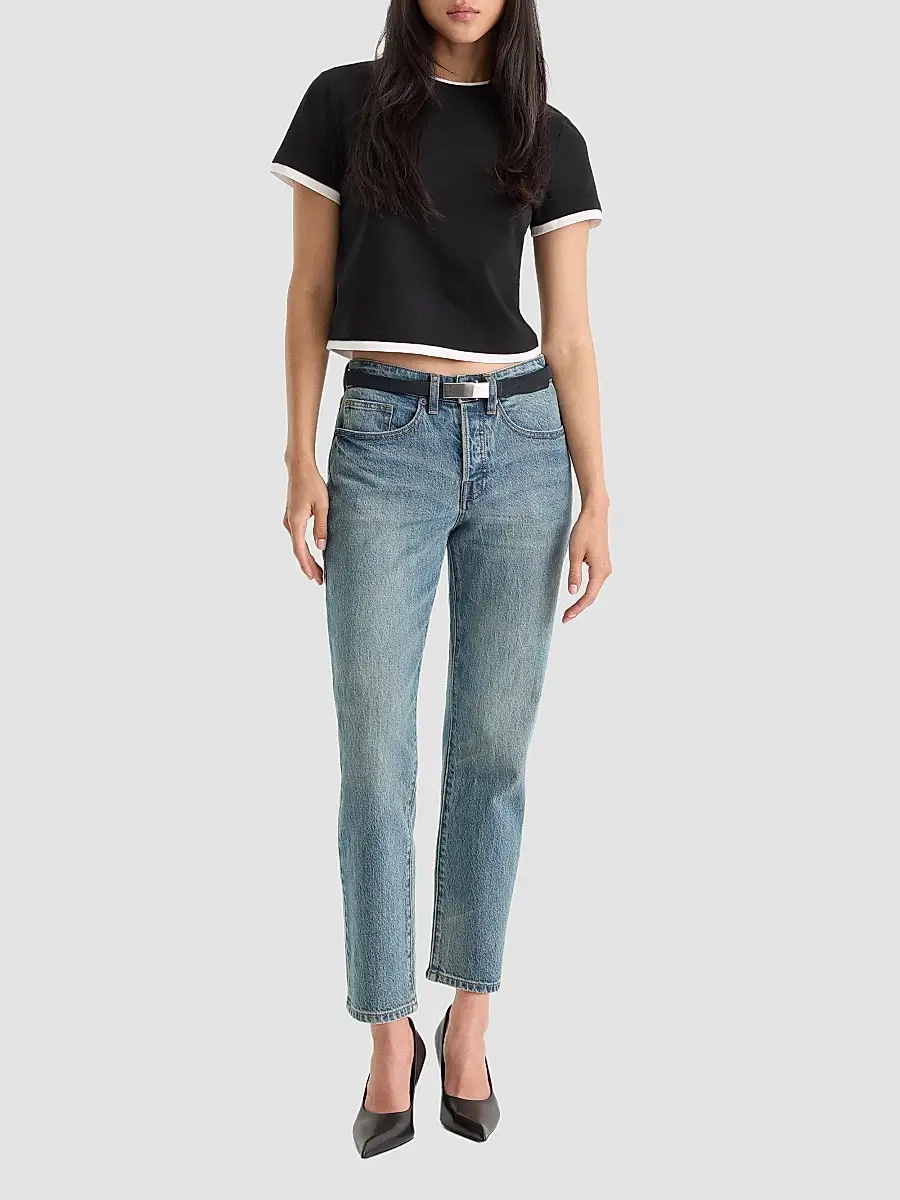 GOOD AMERICAN Women's Vintage Straight Ankle Jeans | Thumbnail 2 GOOD AMERICAN Women's Vintage Straight Ankle Jeans | Thumbnail 2