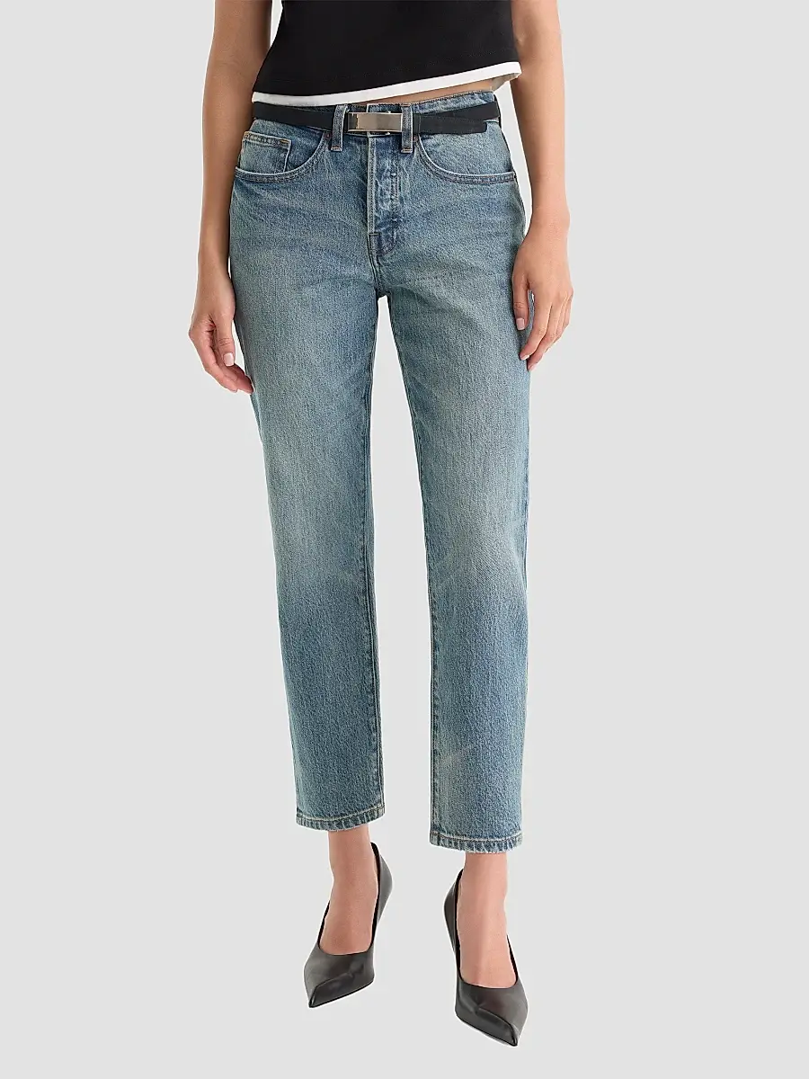 GOOD AMERICAN Women's Vintage Straight Ankle Jeans | Thumbnail 4 GOOD AMERICAN Women's Vintage Straight Ankle Jeans | Thumbnail 4