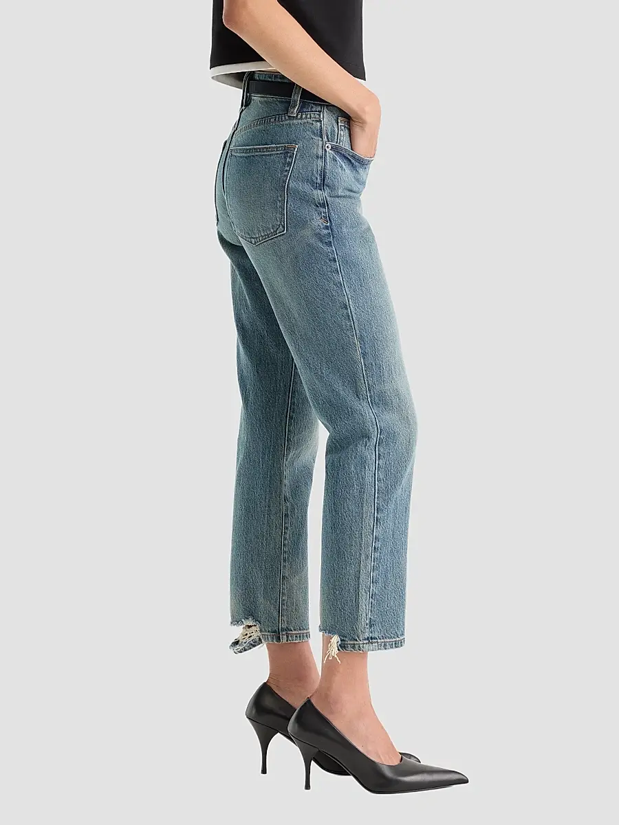 GOOD AMERICAN Women's Vintage Straight Ankle Jeans | Thumbnail 7 GOOD AMERICAN Women's Vintage Straight Ankle Jeans | Thumbnail 7
